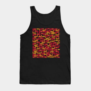 PATTERN OF YELLOW AND ORANGE RED RECTANGLES AND SQUARES Tank Top